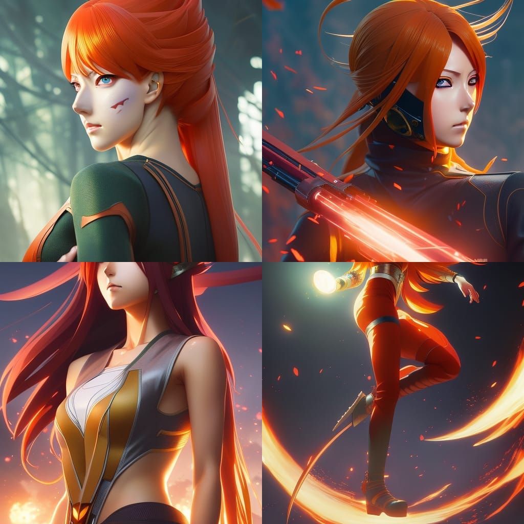 Anime Girl Portrait with Dynamic Lighting, Detailed Concept ...