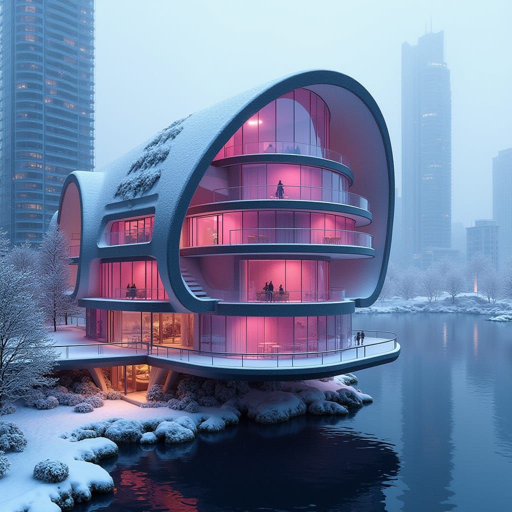 Luminous Bloom Skyscrapers in Light-Infused Glass