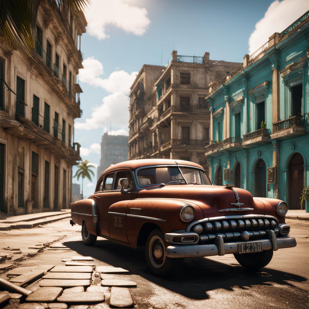 Cuba: 3D Cinematic Game Environment Render
