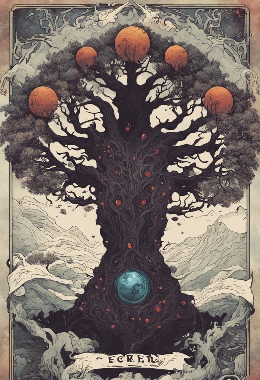 Yggdrasil in Eerie Magazine Style