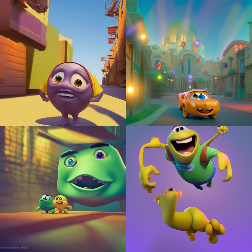 Funny 3D Art in Pixar Disney Style