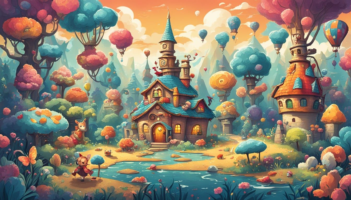 Charming Kawaii Art Illustration in Cute Style