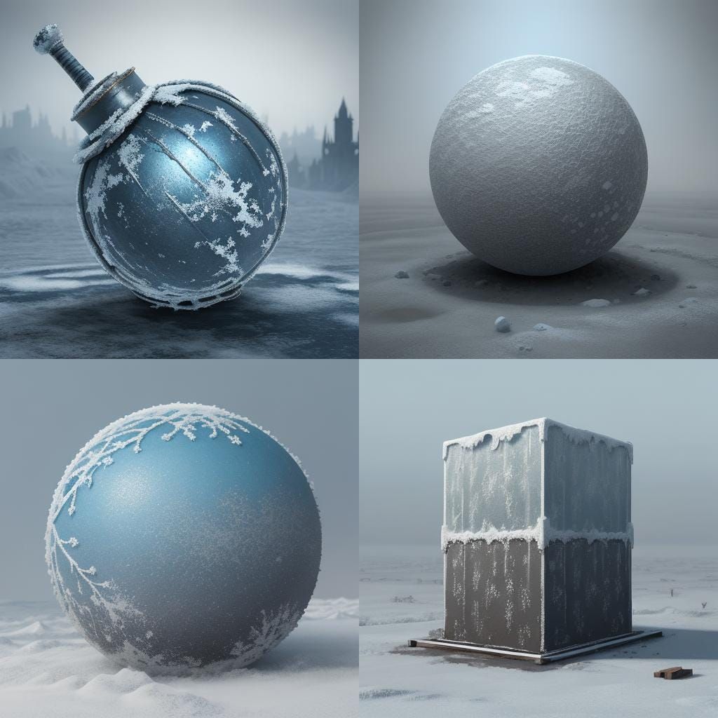 Frosted Object in Historical Matte Painting