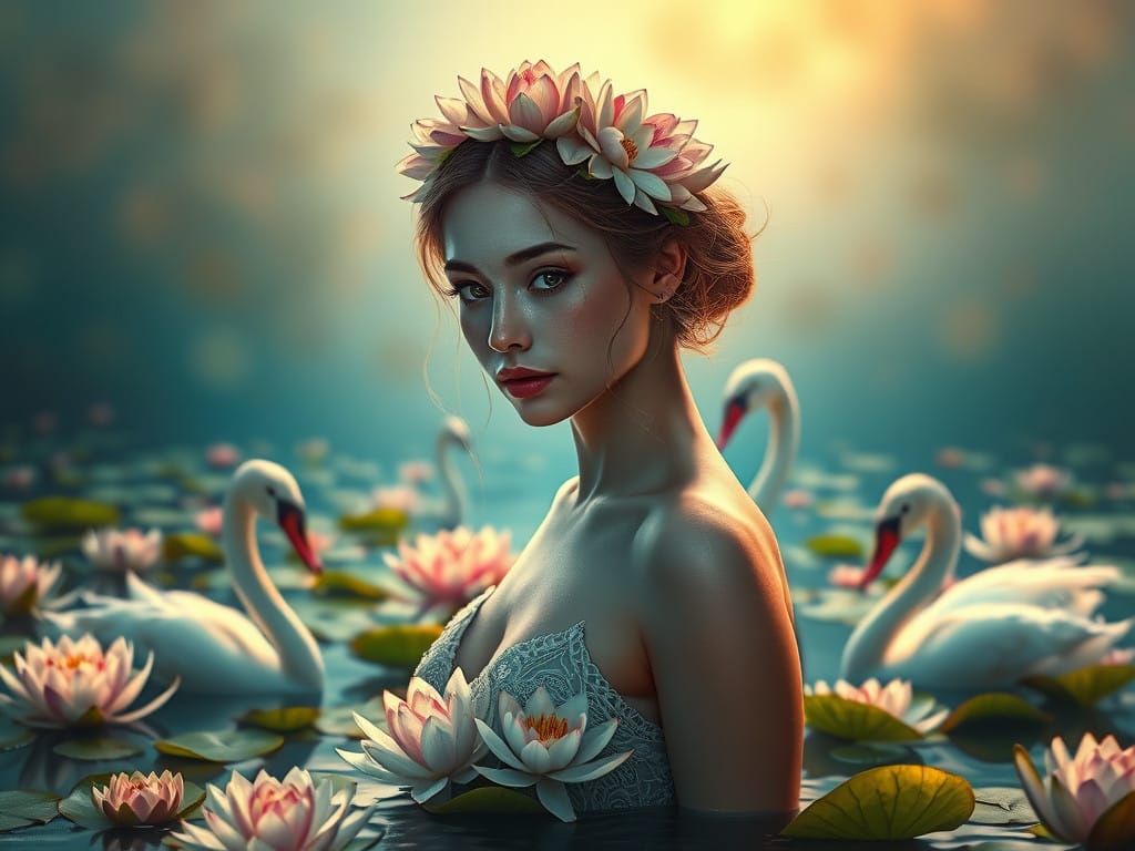 Serene Princess Embracing Nature's Majesty