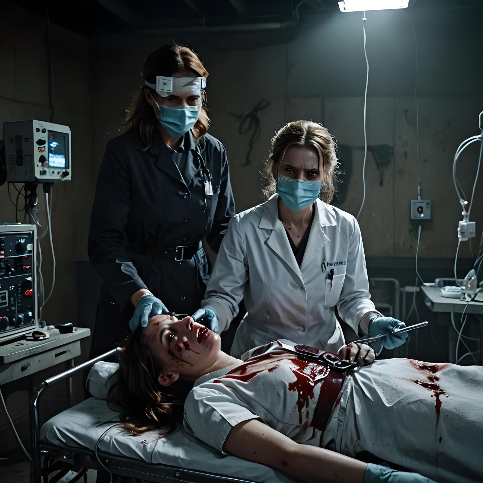 Horrific Asylum Lobotomy in Gustave Doré Style