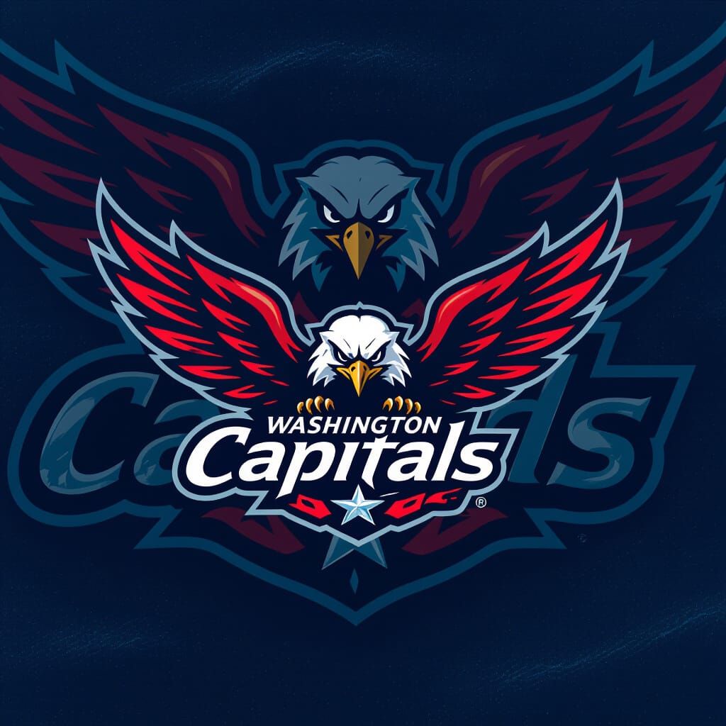 Washington Capitals Eagle Logo - Energetic & Triumphant