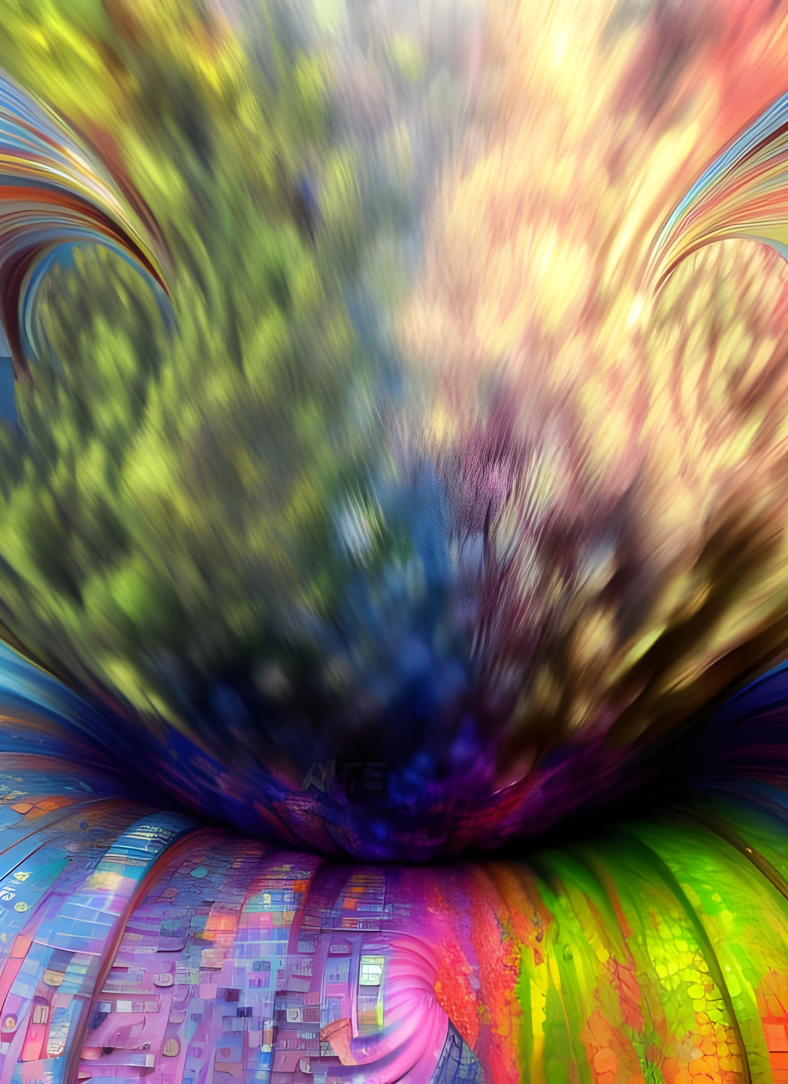 Polychromatic Geometric Abstract: Hyperreal Mathematical Con...