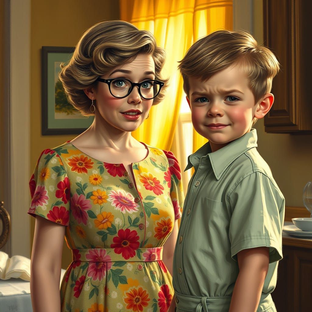 Young Aunt Caught Off Guard in Whimsical Family Moment