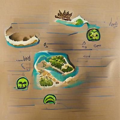 Fantasy Island Map Concept Art