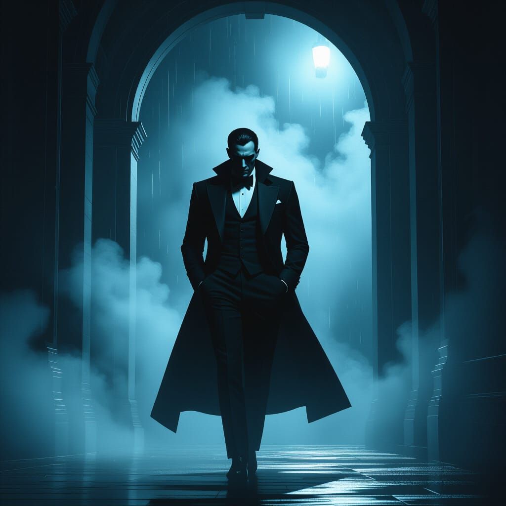 Elegant Villain in Shadows: Digital Concept Art