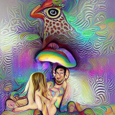 Psychedelic Transformation: A Vibrant Surrealscape