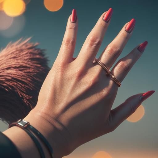 Photorealistic Hand with Flawless Skin Texturing