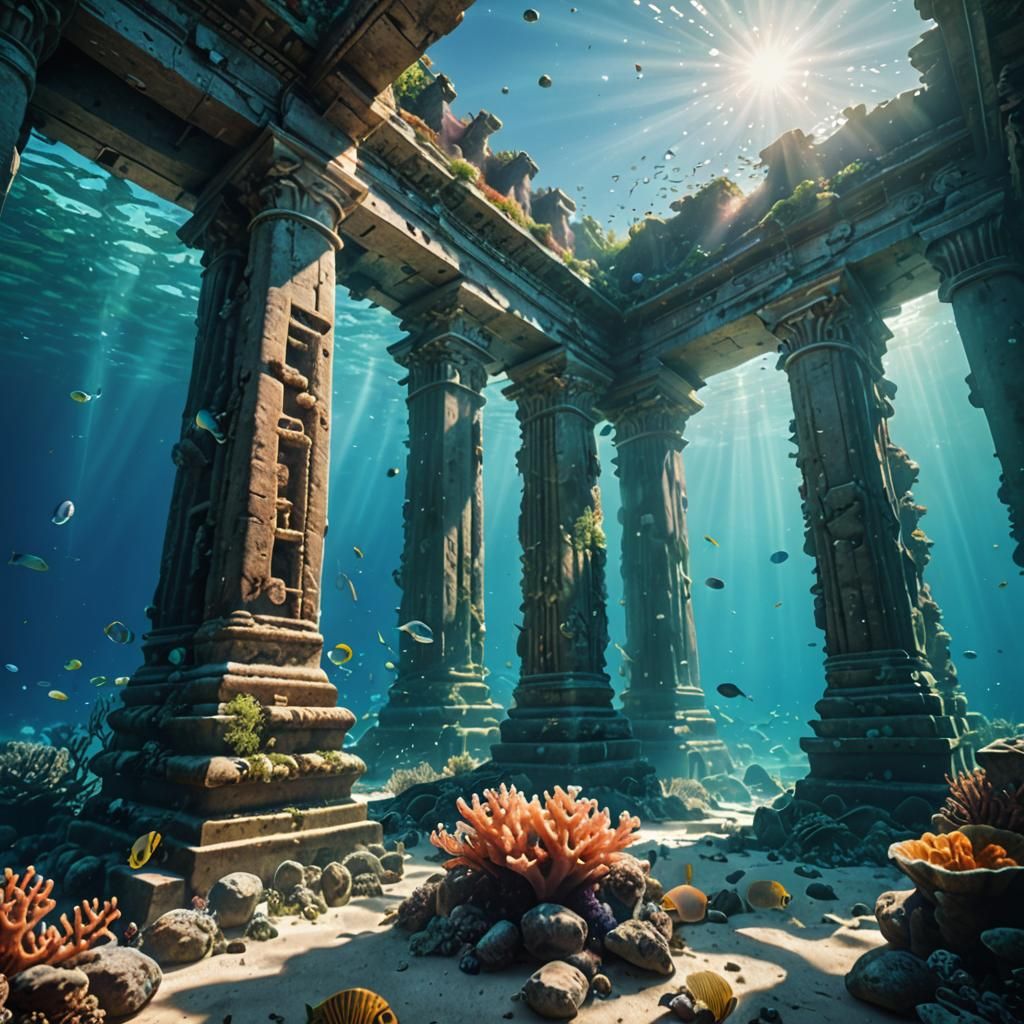 Underwater Ruins: Photorealistic Ocean Civilization in 8K