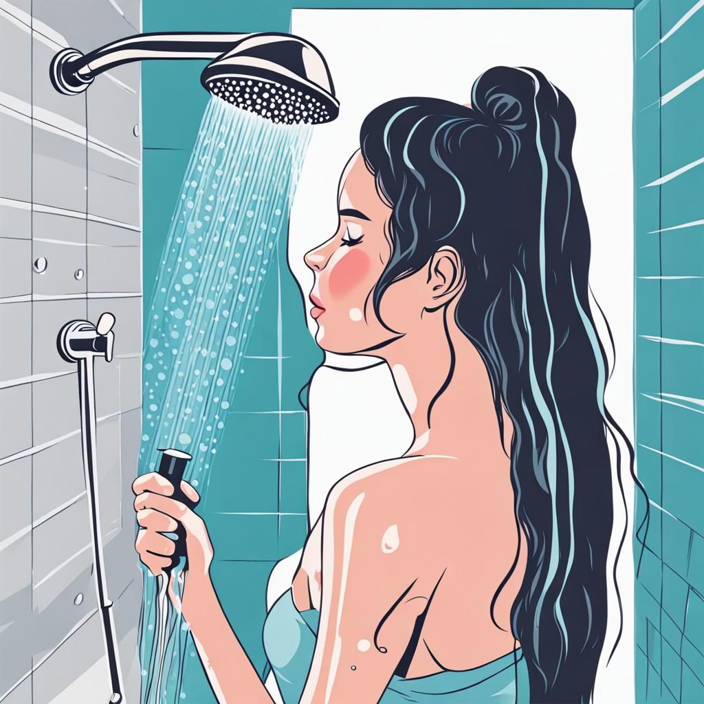 Girl Taking Shower: A Moment of Refreshment