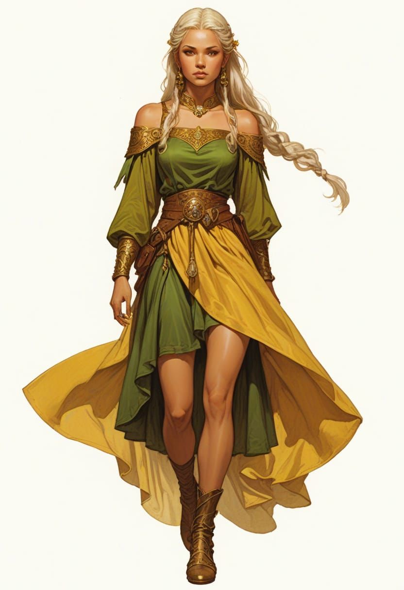 Noble Viking Girl in Heroic Fantasy Style