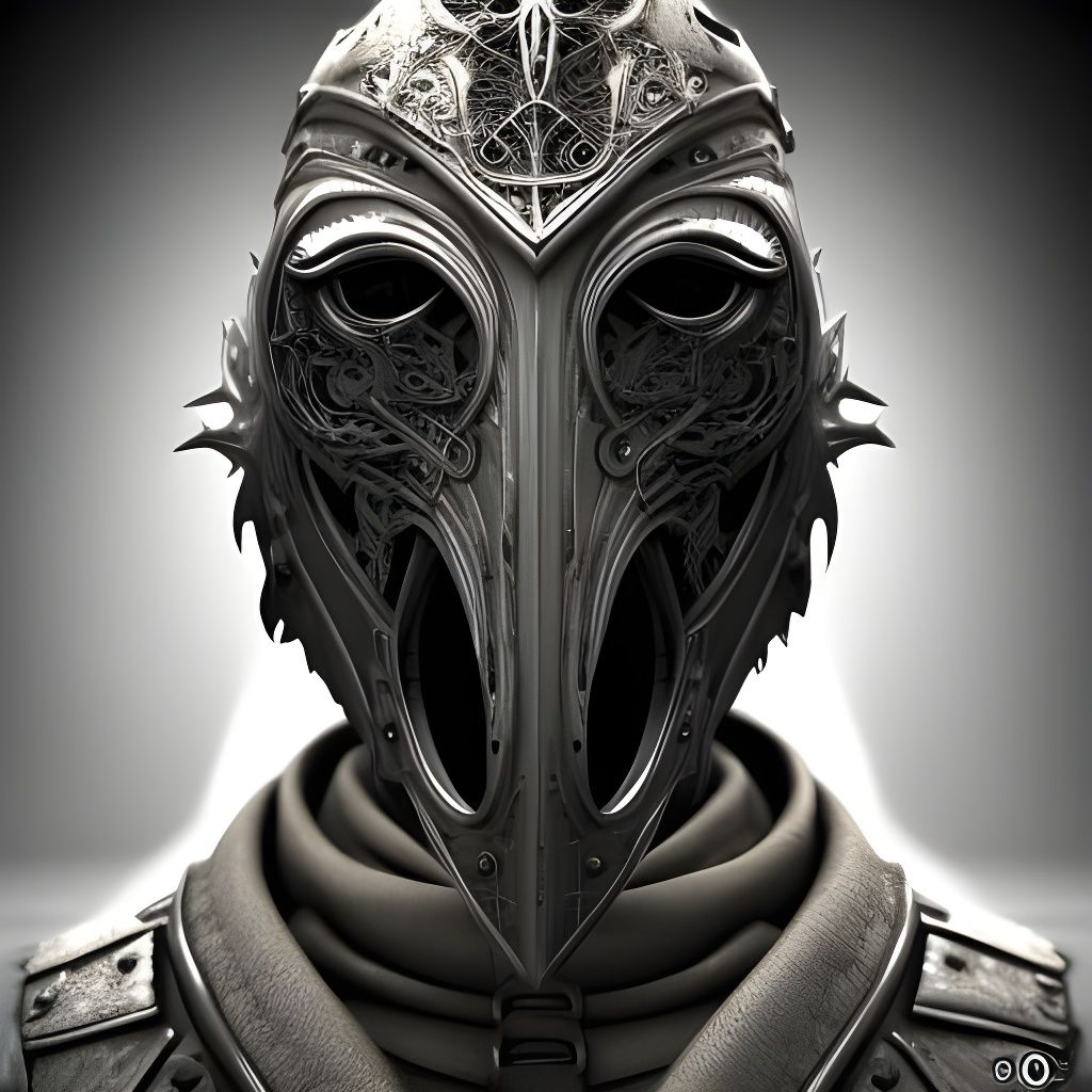 Plague Doctor Mask in Steampunk Dark Fantasy Style