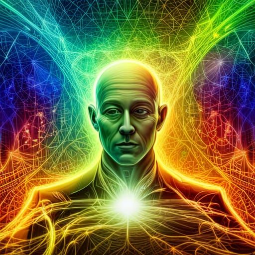 Ancient Alien Quantum Computer: Sci-Fi Ink Illustration