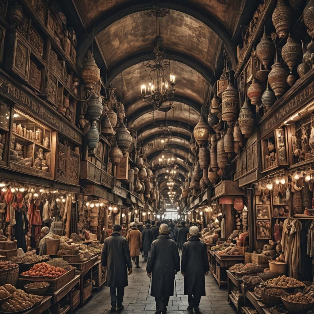 Hyperrealistic Bizarre Bazaar in HDR