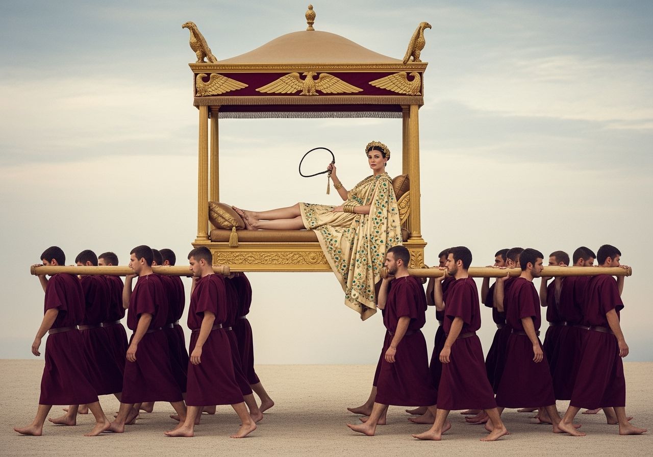 Roman Empress on Imperial Chaise Lounge
