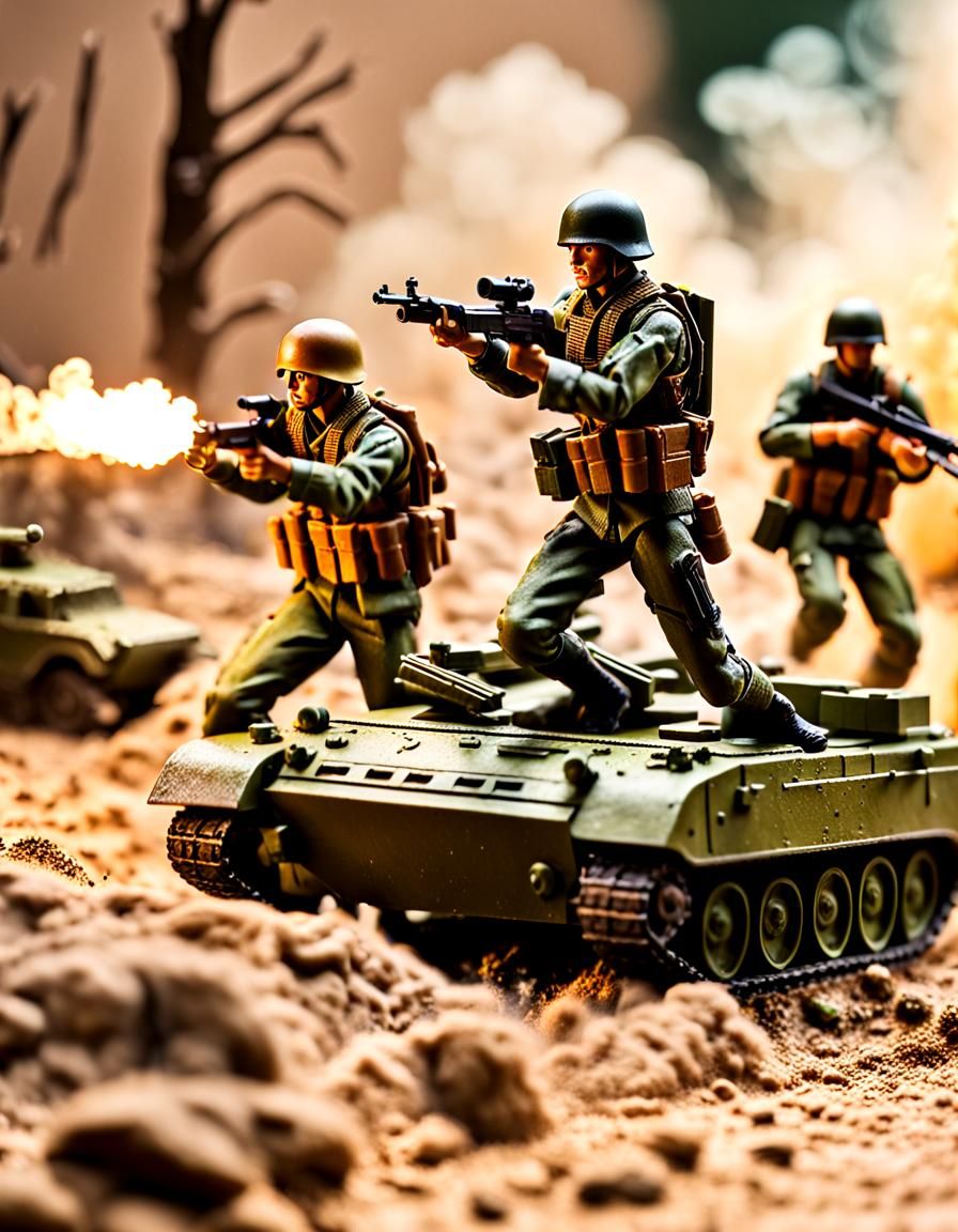 GI Joe Action Figures posed for battle
