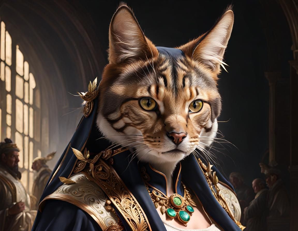 Minotaur Merchant in Roman Bazaar: Hyperdetailed Portrait