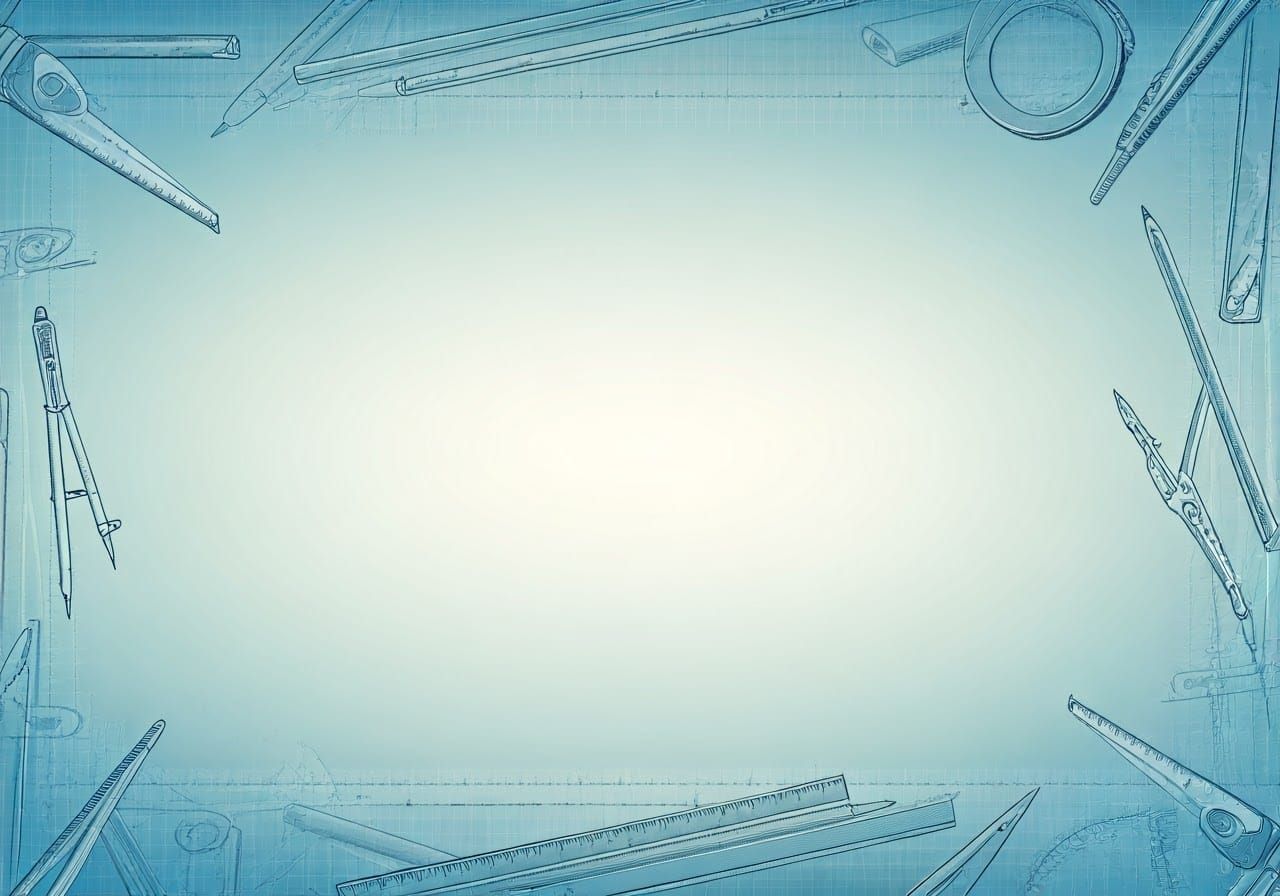 Blue Gradient Background with Measurement Instruments