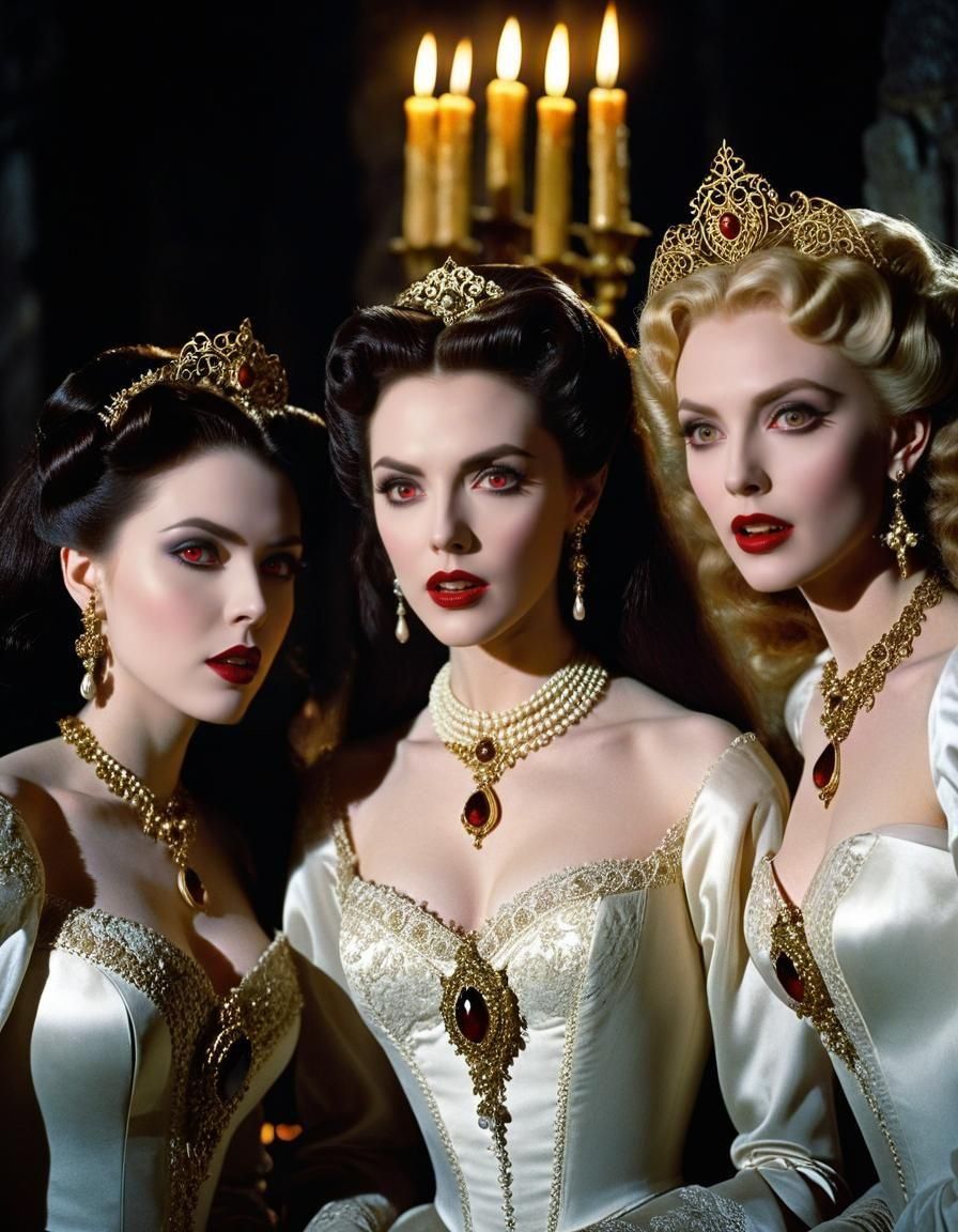 Brides of Dracula Close-Up: Gothic Vampire Art