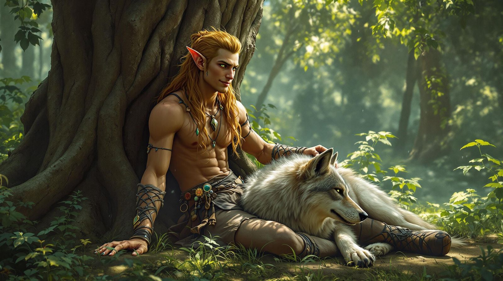 Mysterious Wood Elves in Ancient Forests