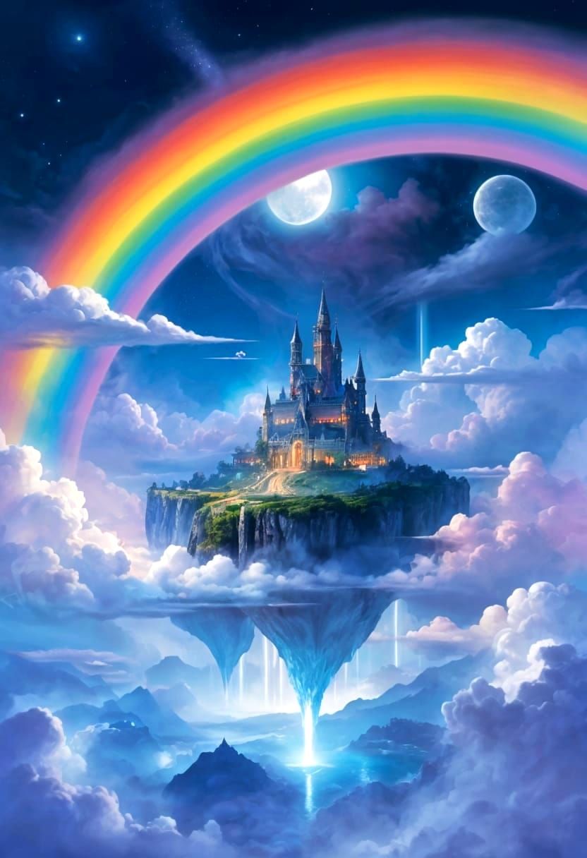 A magical floating island