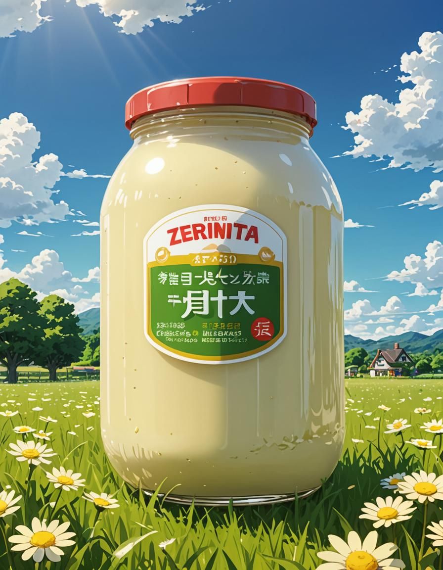 Giant Mayonnaise Jar Entices Anime Girl