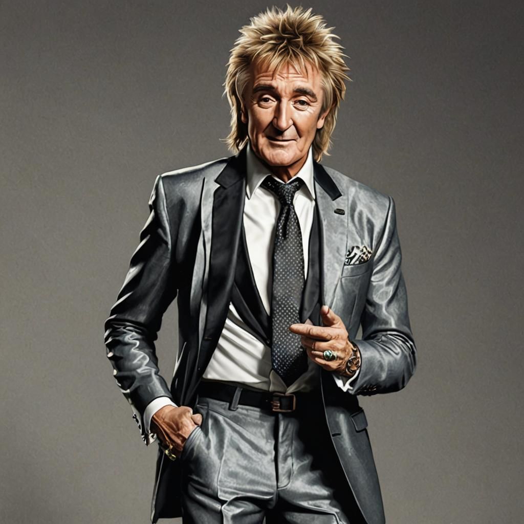 Rod Stewart Rapping: Artstation Style