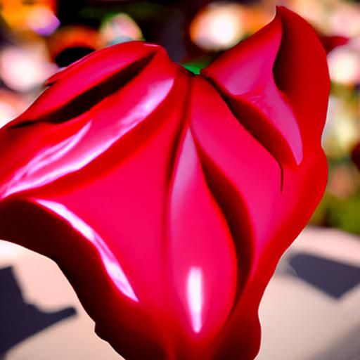 Striking Red Flower in 3D Rendering