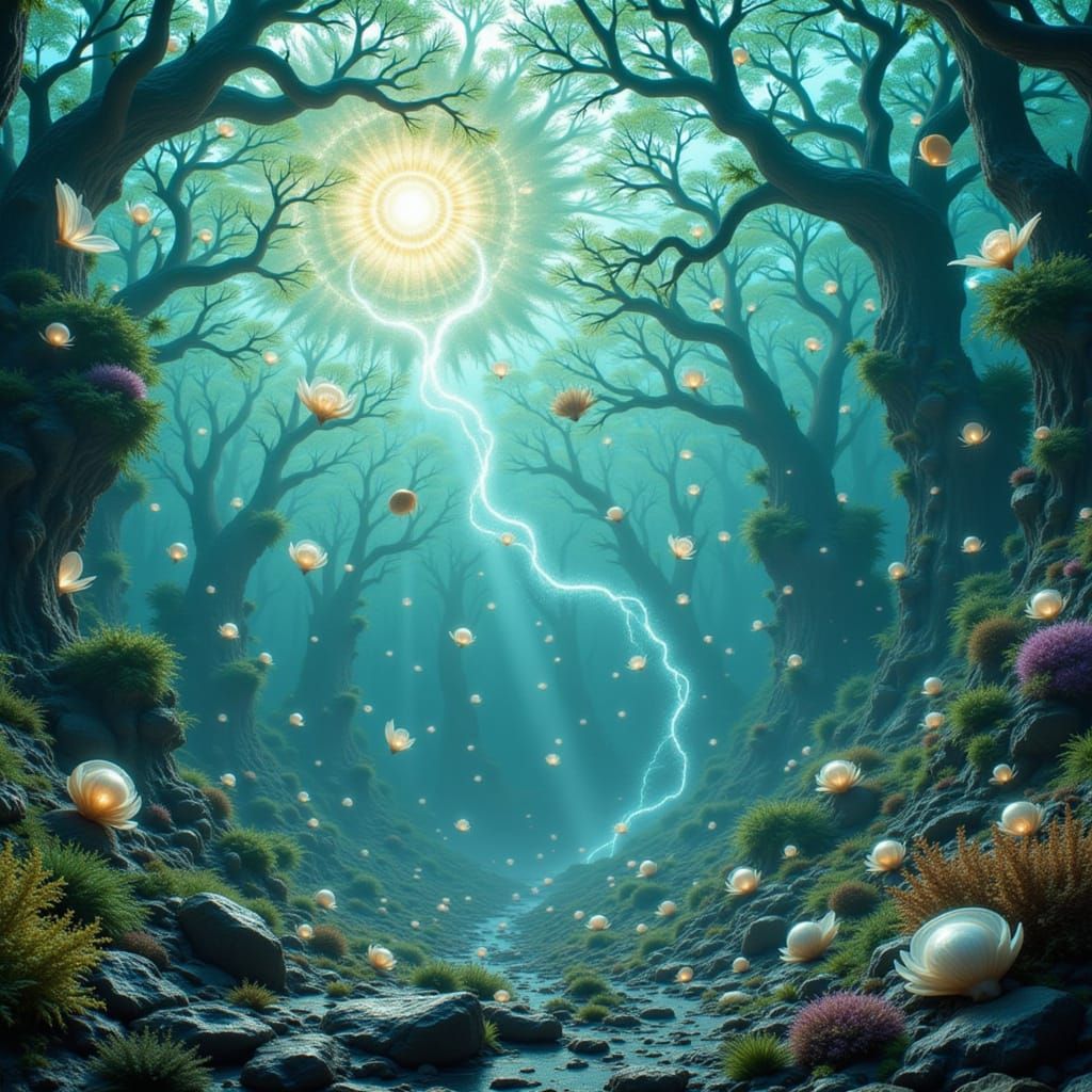 Wave Siren in Dreamy Fantasy Art Style