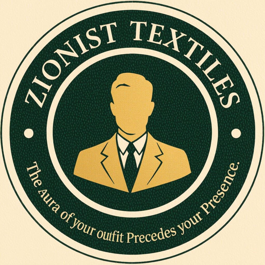 Premium Circular Seal Logo with Golden Man Silhouette