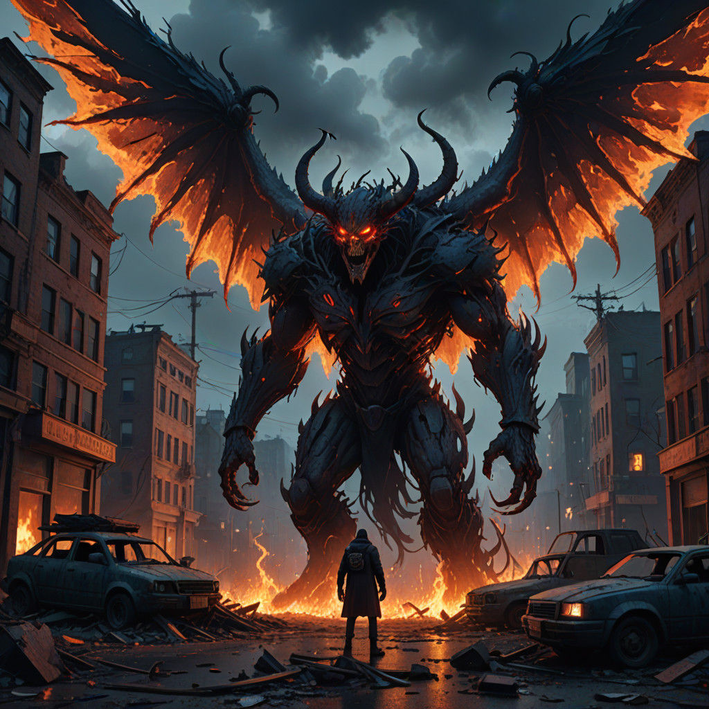 Cinematic Concept Art of Carnage-Lucifer, Epic Fantasy