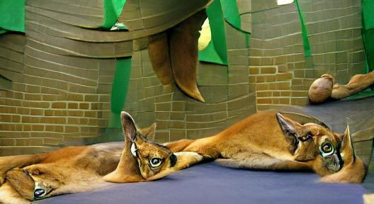 Resting Caracal: A Portrait of the African Lynx
