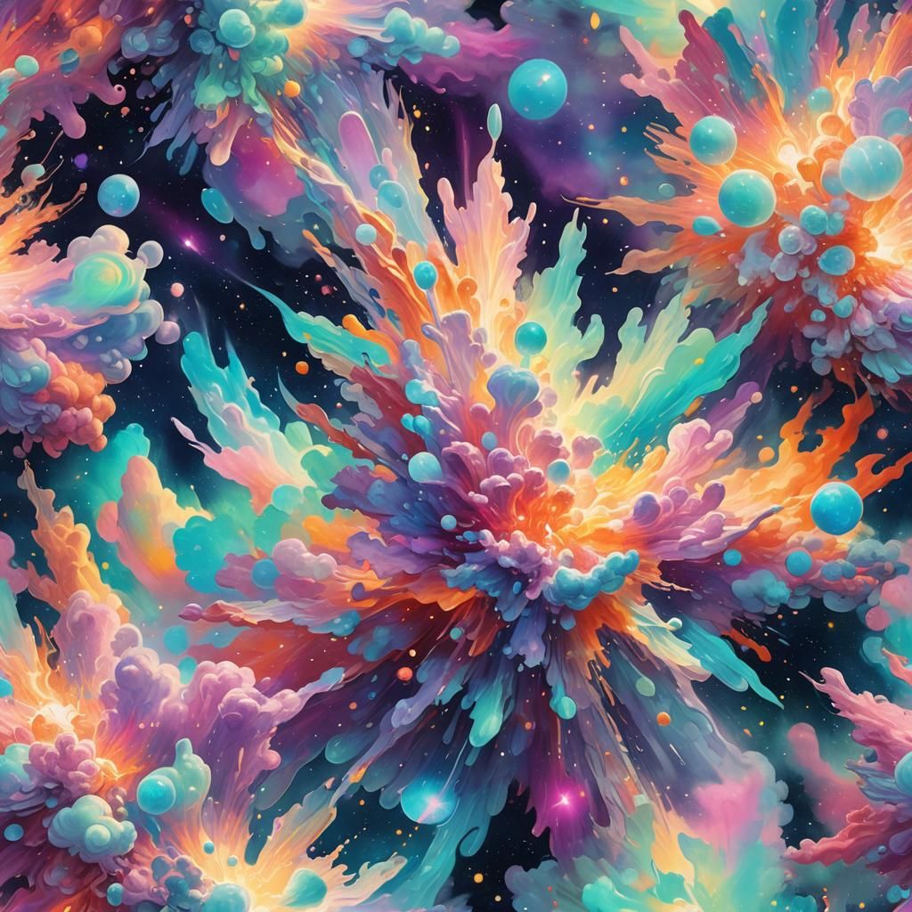 Pastel Aurora Explosion with Opal Glow