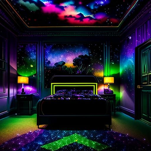 Night Sky Bedroom Hideaway in Art Deco Style