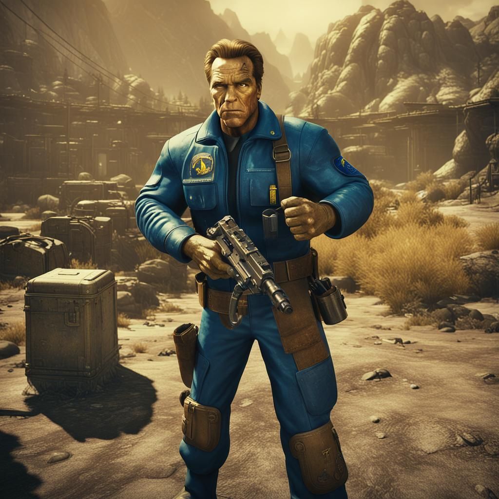 Arnold Schwarzenegger as Fallout Vault Dweller