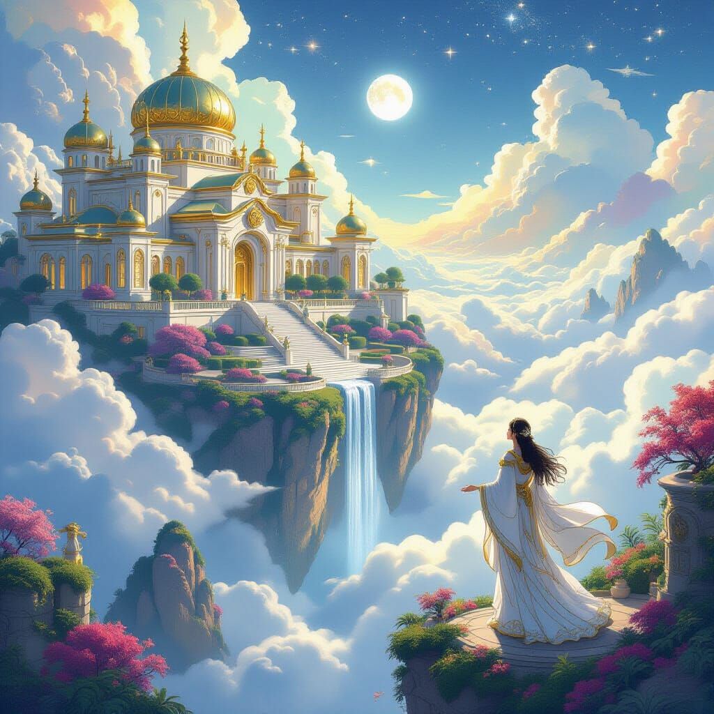 Celestial Palace in the Clouds: A Divine Abode
