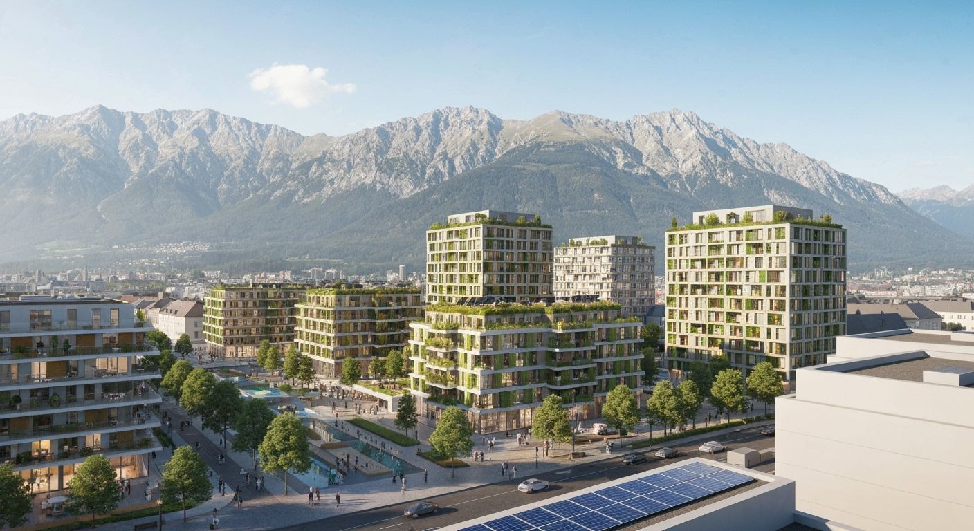 Sustainable Innsbruck Cityscape in Tyrolean Mountains