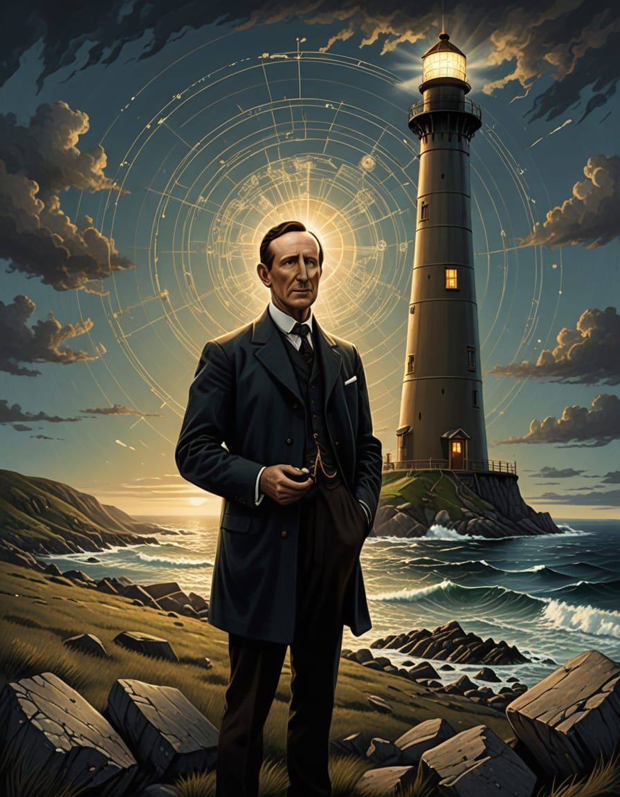 Guglielmo Marconi in Mystical Communion with Electromagnetic...