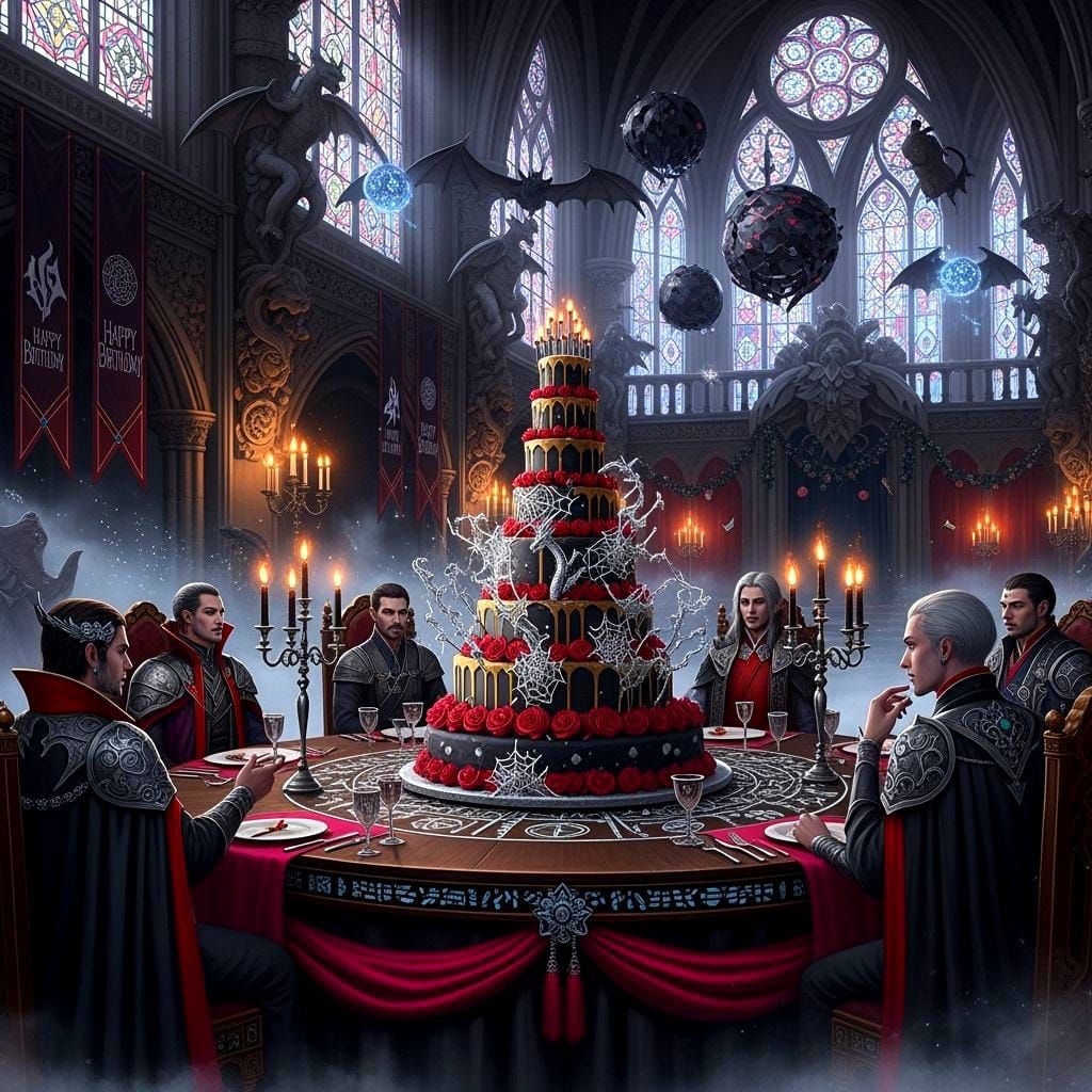 Vampire Ball in Gothic Fantasy Hall