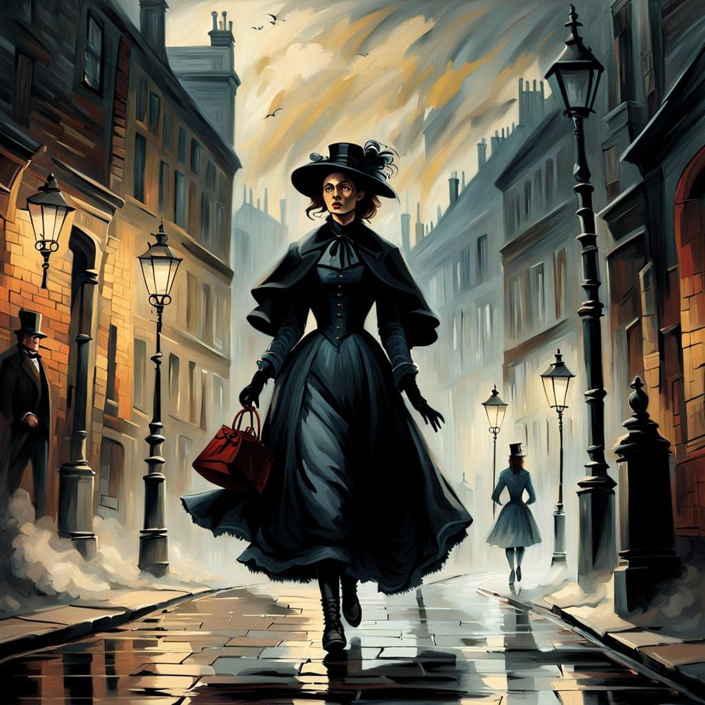 Jack the Ripper in a Romanticism Oil Painting