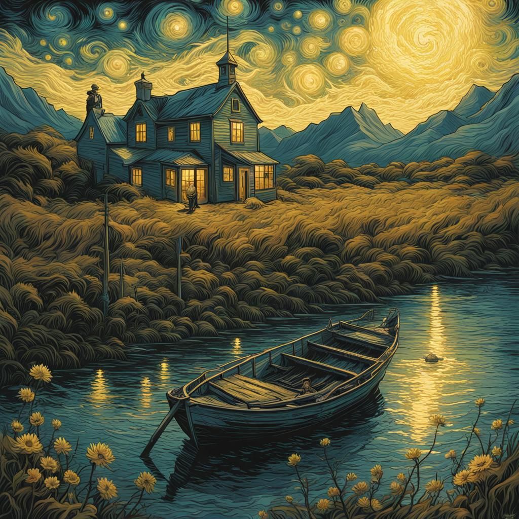 Van Gogh Inspired Comic Book Art