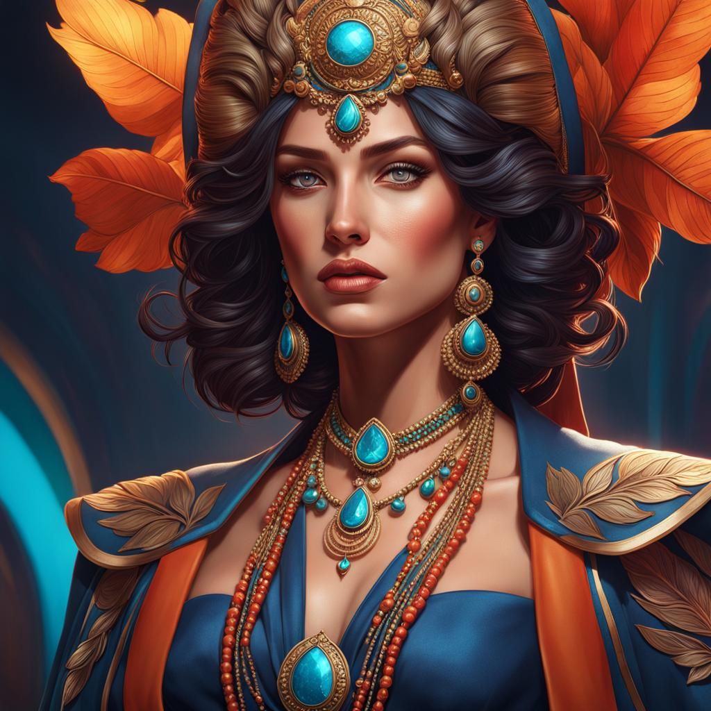 Hyperrealistic Cannabis Lifestyle Portrait in Triadic Colors