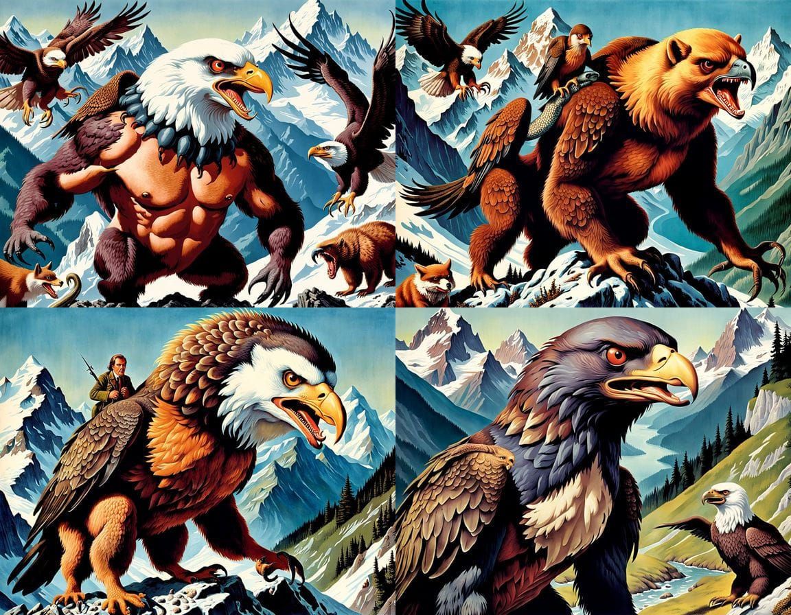 Mutant Creature Horror Poster in Grotesque 1970s Style