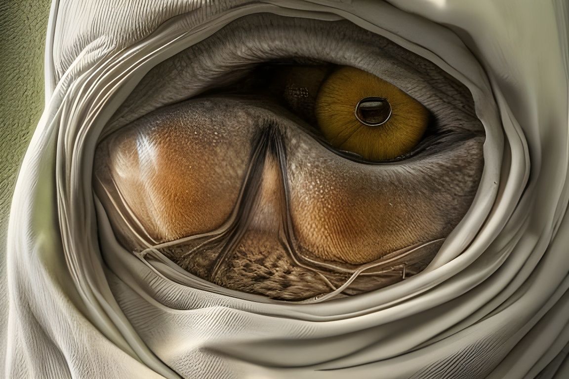 Biochemical Experiment Portrait with Detailed Eyes