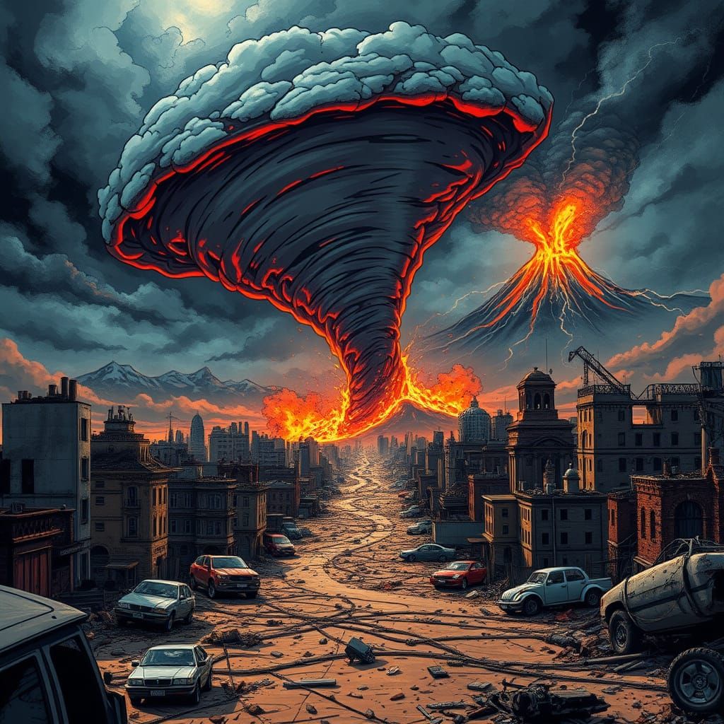 Apocalyptic Metropolis in Ruins