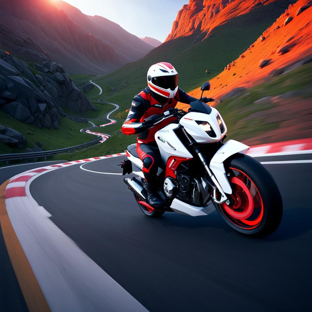 Retro-Futuristic Gilera GP 800 Concept Art